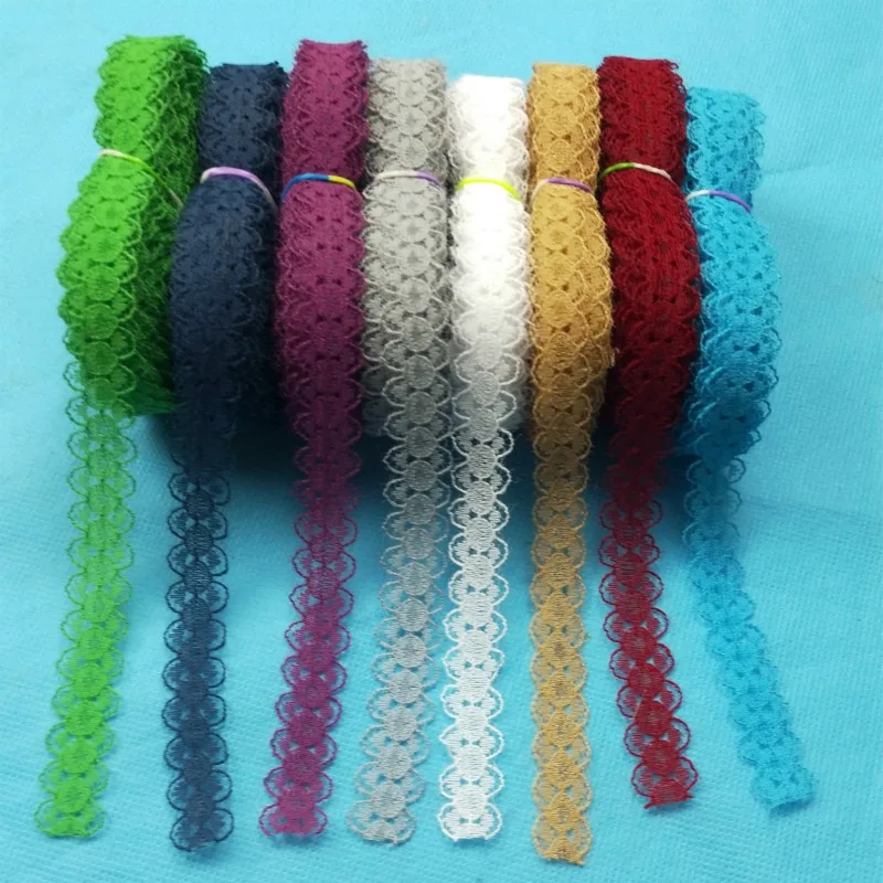 Красивая вышитая кружевная отделка сделай сам 10 ярдов/партия Φ 14 мм для швейных