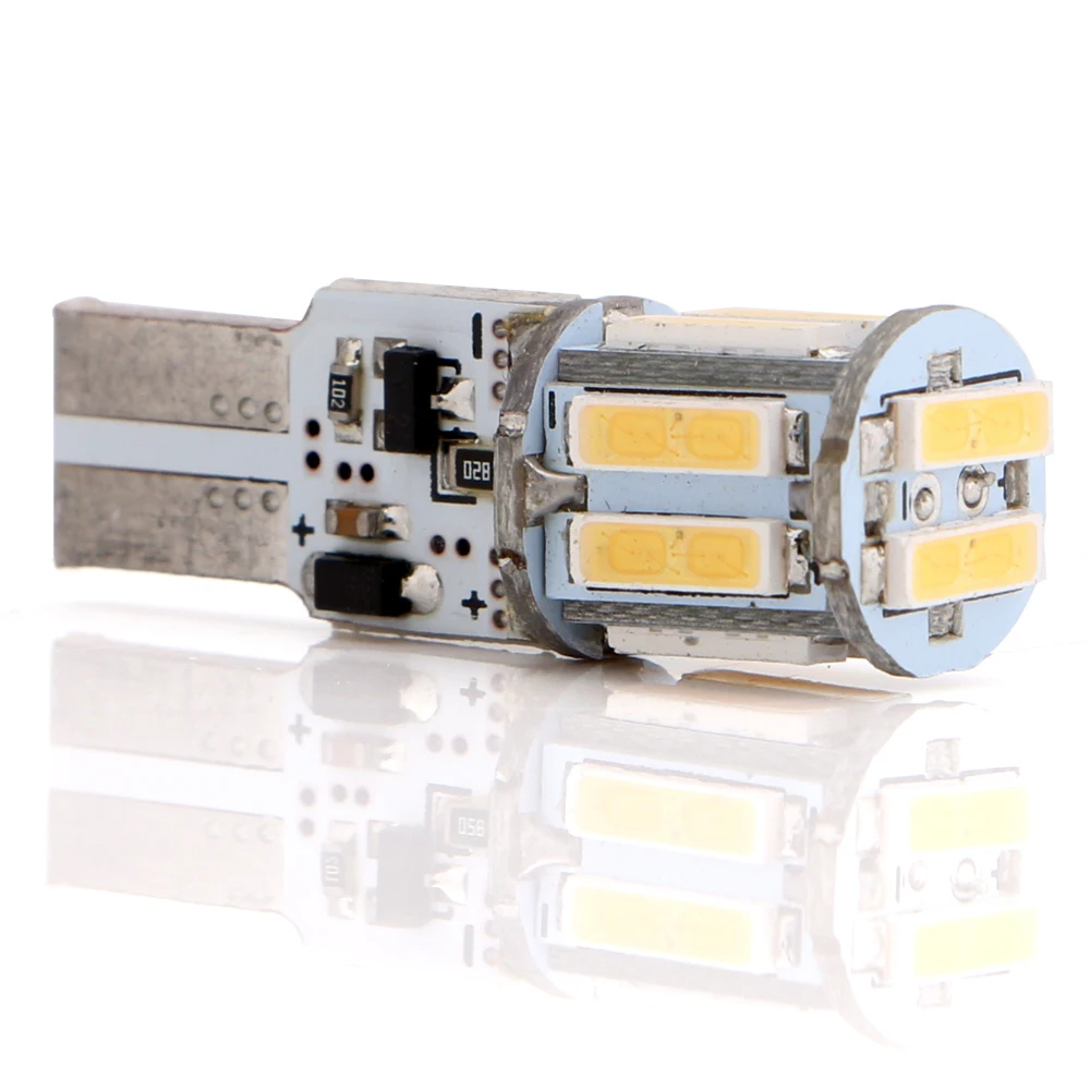 Оптовая продажа! 100X T10 w5w 194 168 7014 10 SMD Canbus без ошибок Led задние фонари 12В Белый