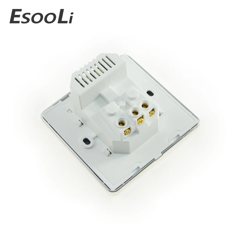 EsooLi розетка мощность 16A ЕС стандартный выход с 2A двойной usb-порт для зарядки для мобильного телефона нержавеющая сталь USB разъем питания