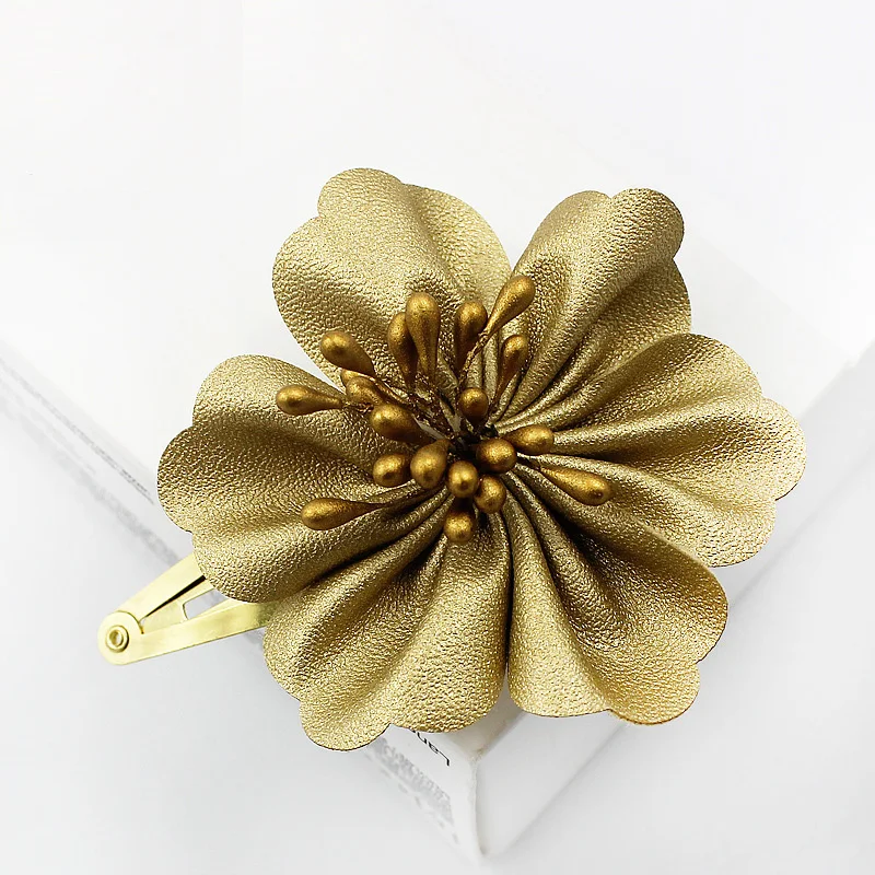 

20 pcs/lot , Gold Flower BB Hair Clip , Snap Clips
