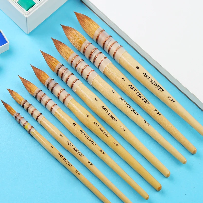 Нейлоновая кисть ART SECRET краска акварелью специальная ручка с крючком для