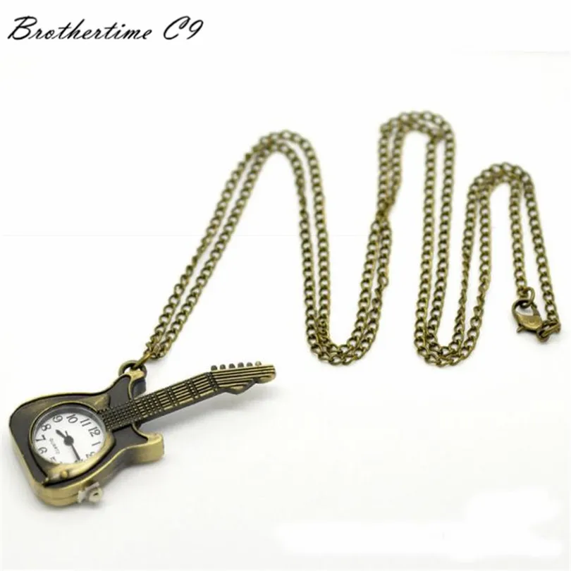 Relogio Masculino гитара Форма Карманный Кварцевый брелок часы кулон подарки Relojes Mujer Montre