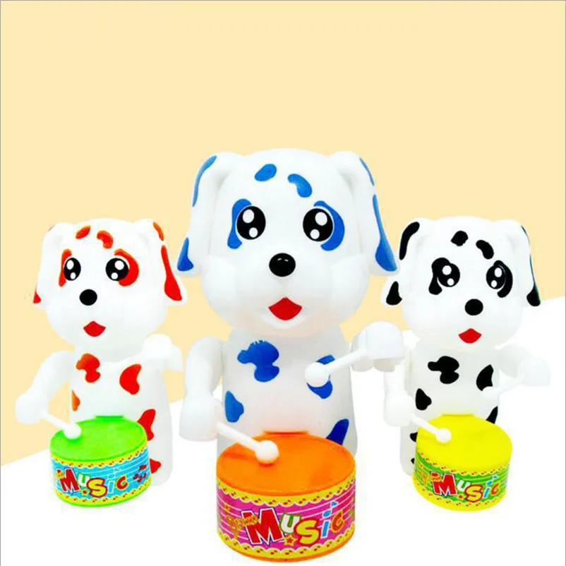 dog 1 шт. Забавный милый кролик ветер игрушки для детей часы подарок мультфильм животных Кролик барабаны Детские заводные на цепочке игрушки - Цвет: dog