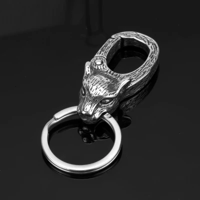 Брелок для ключей portachiavi chaviro llavero, брелок для ключей llaveros para hombre из нержавеющей стали в виде черепа, змеи, Льва, орла, животного - Цвет: F