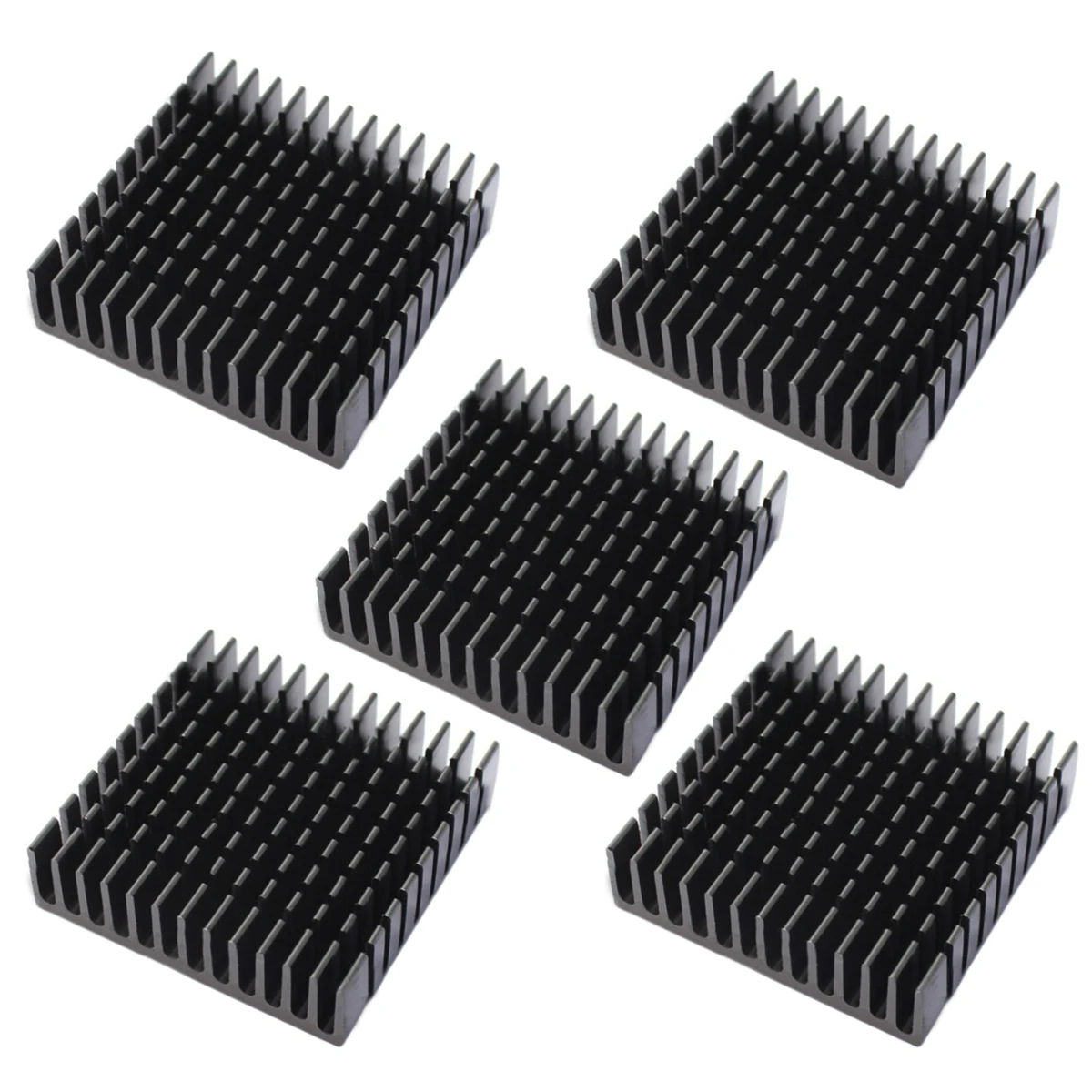 

5pcs x 40*40*11mm New Black Heat Sink Aluminum Heatsink For LED Power Transistor