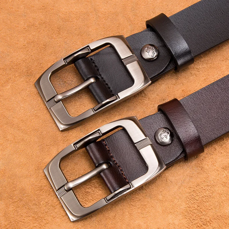 Мужской ремень BISON DENIM с пряжкой, ремень из натуральной коровьей кожи, роскошный ремень, мужские ремни, классический винтажный высококачественный мужской ремень W71486