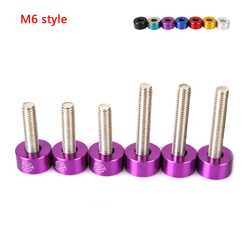 Purple M6 6 шт./упак. JKdreamer алюминиевая шайба увеличенная и болт для honda воздуха впускной коллектор, двигатель - Color Name: Purple