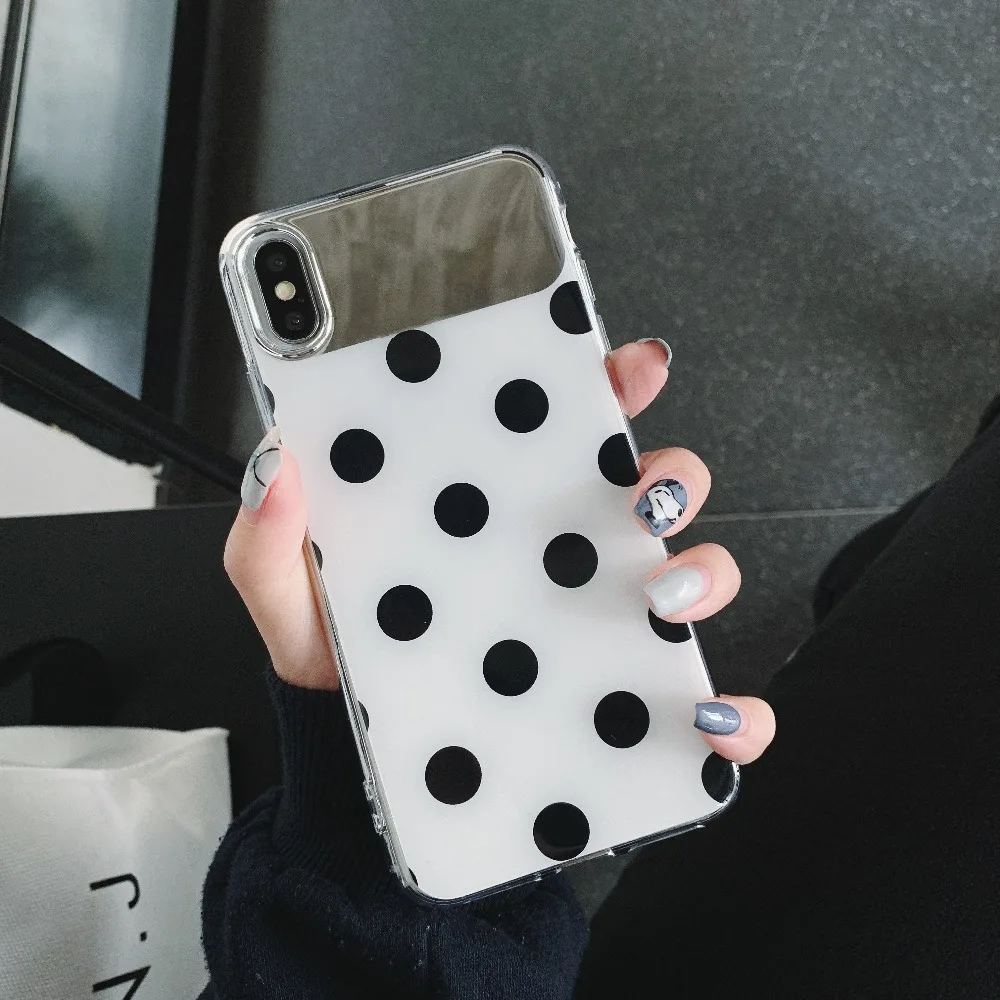 Роскошный зеркальный чехол с волнистым узором для iPhone X XS XR Max силиконовые мягкие