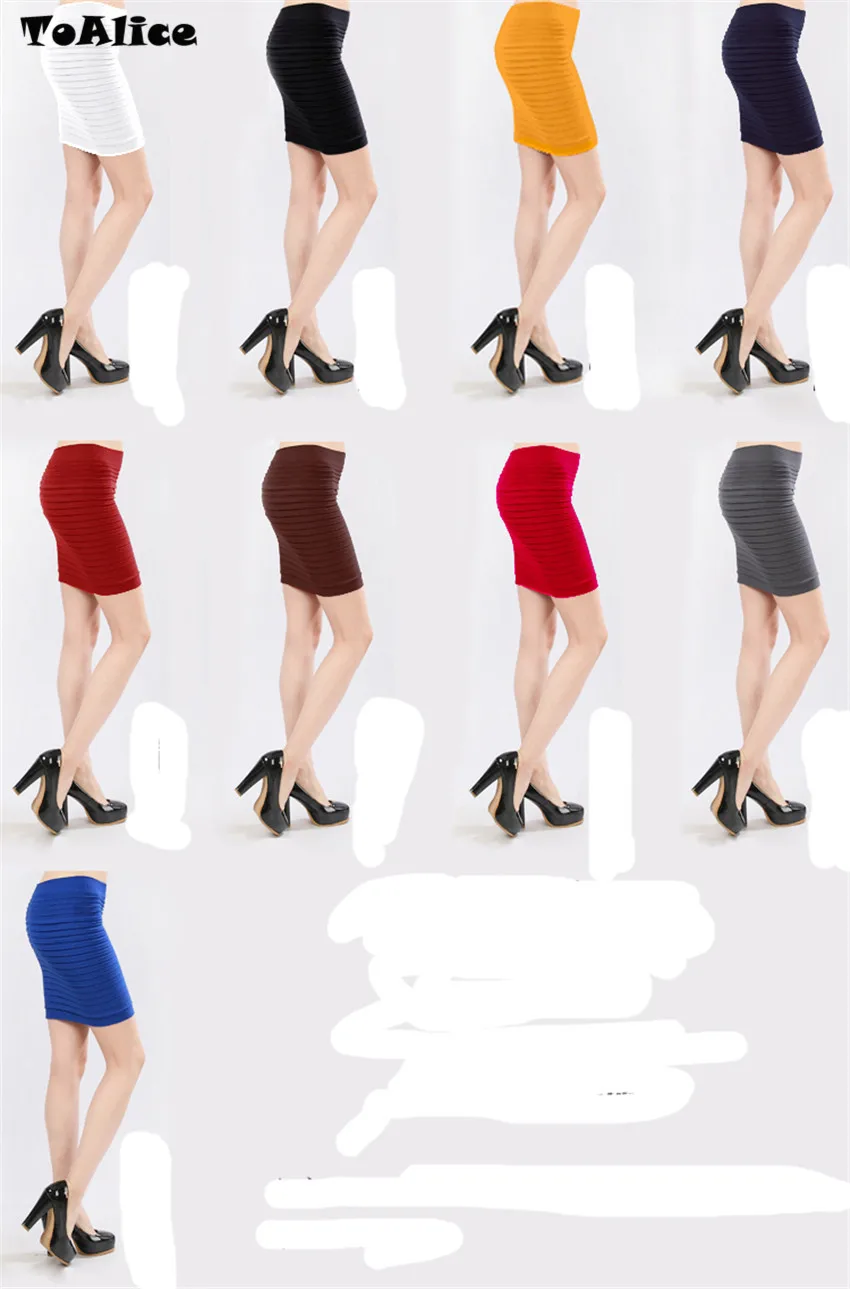 2018 Высокая талия Летняя мини юбка конфеты Цвет женская короткая повседневные