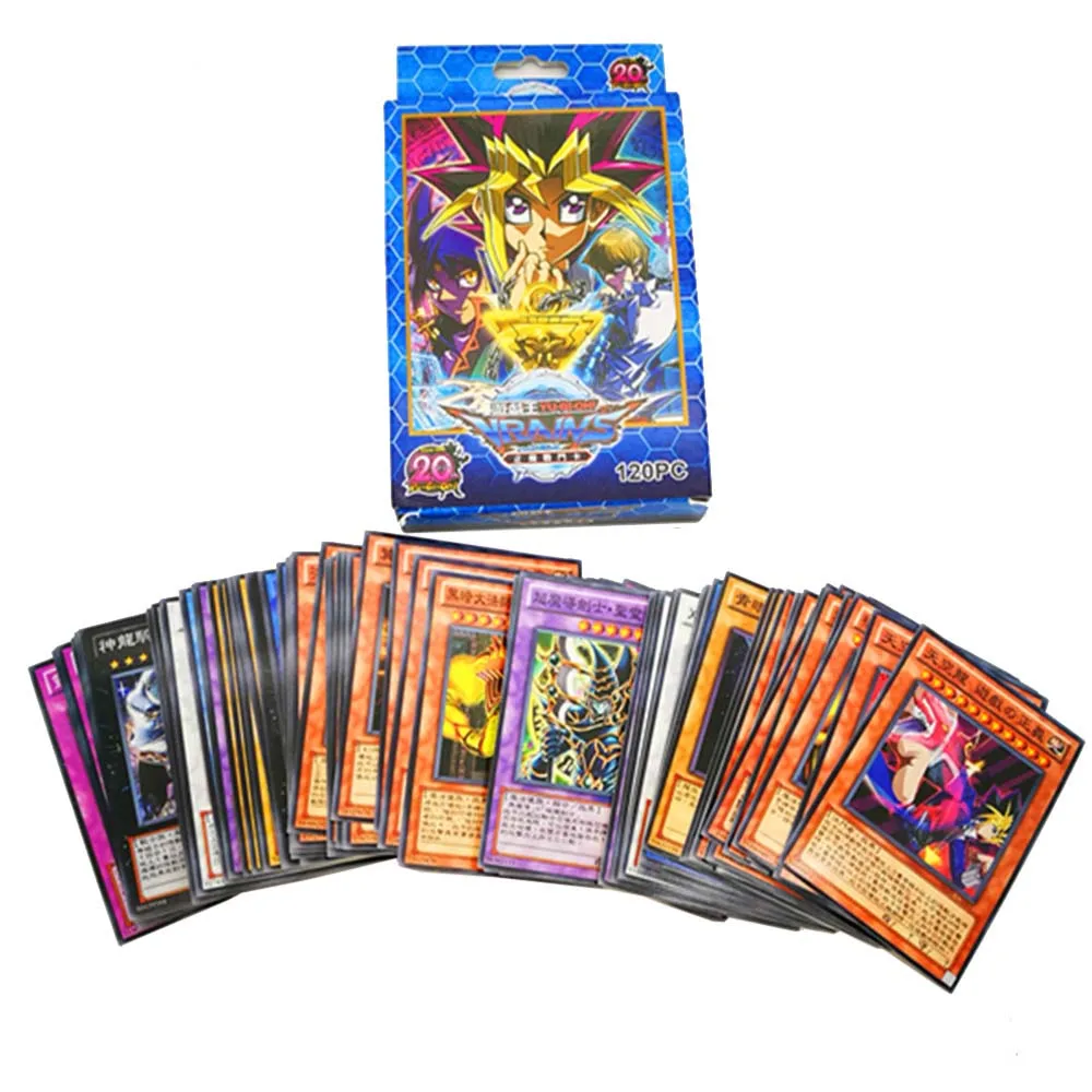 120pcs cards 120 шт. Yu Gi Oh игровые карты мультфильм Yugioh игральные карты Япония мальчик девочки Yu-Gi-Oh коллекция карт забавные игрушки - Цвет: 120pcs cards