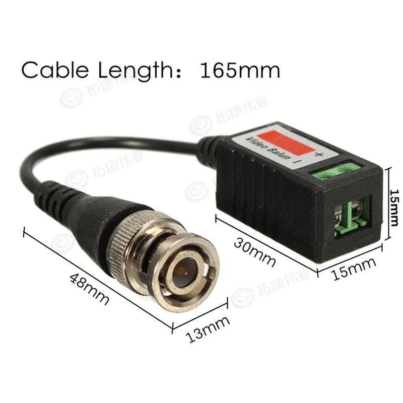 Пассивная камера видеонаблюдения Video Balun BNC коннектор коаксиальный