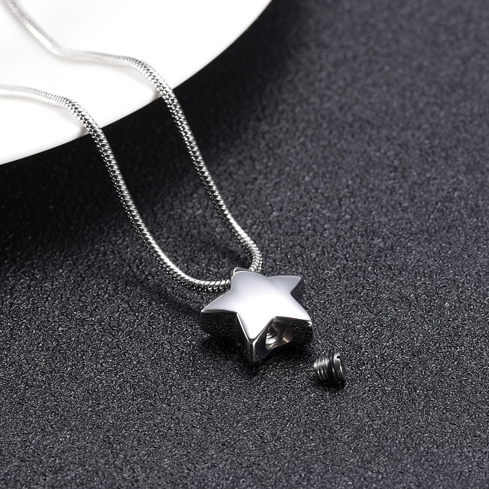 JJ9993 мини звезда из нержавеющий стали памятный ожерелья для женщин DIY гравировки
