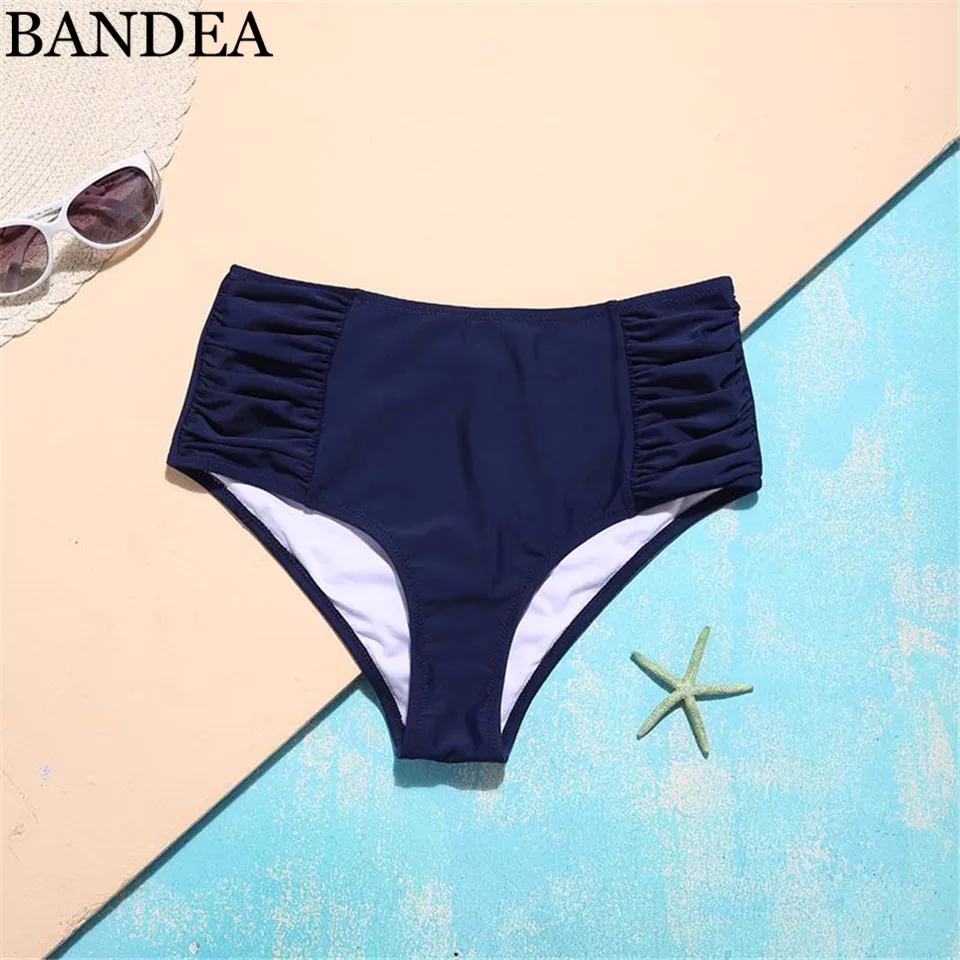BANDEA 2019 для женщин бикини Нижняя сексуальное Шорты Ruched спортивные штаны Высокая