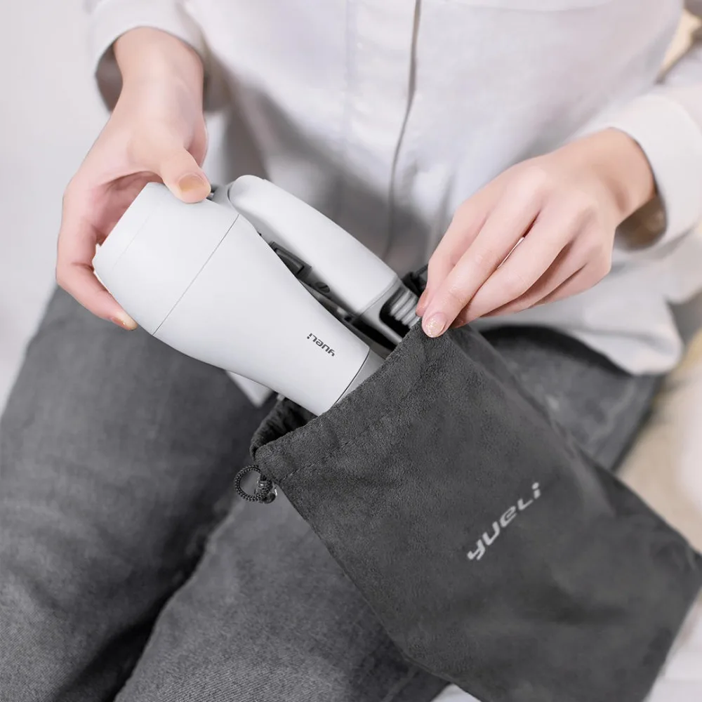 Xiaomi Yueli портативный мини фен для волос-1200 Вт дорожные Фены волос-быстросохнущая
