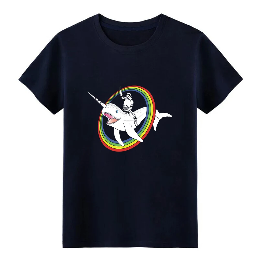 Bobs Burgers Narwhal Rainbow Stormtrooper t shirt printed 100% cotton S-XXXL slim Fit Breathable Spring Natural | Мужская одежда