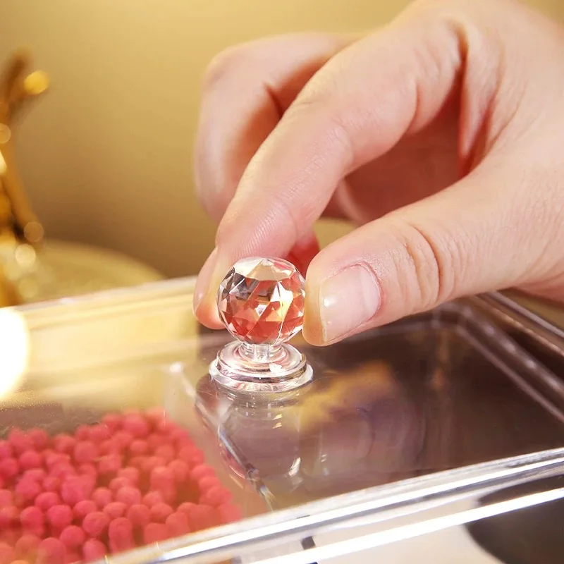 Прозрачный прозрачный акриловый Органайзер держатель коробка для ватных