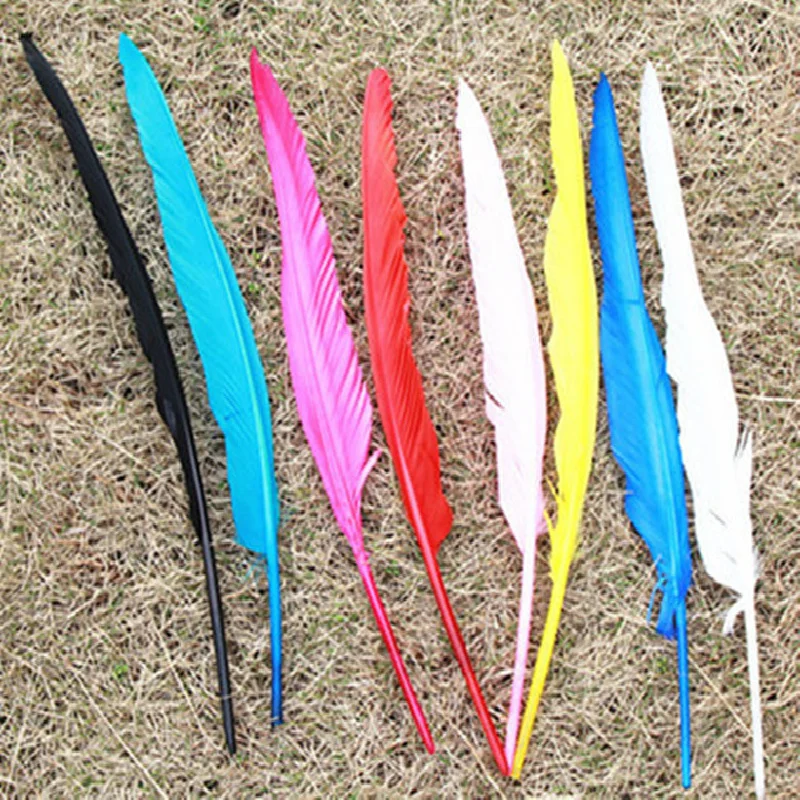 

Free Shipping Mixed color Long Goose Feathers Turkey Jewelry Findings Festival Wedding Party Decor Craft Feather 50pcs 25-30cm