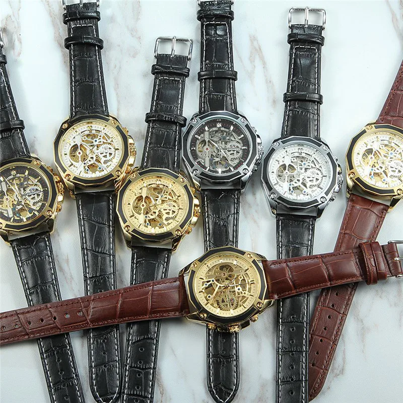 Часы наручные FORSINING Мужские автоматические брендовые Роскошные Механические