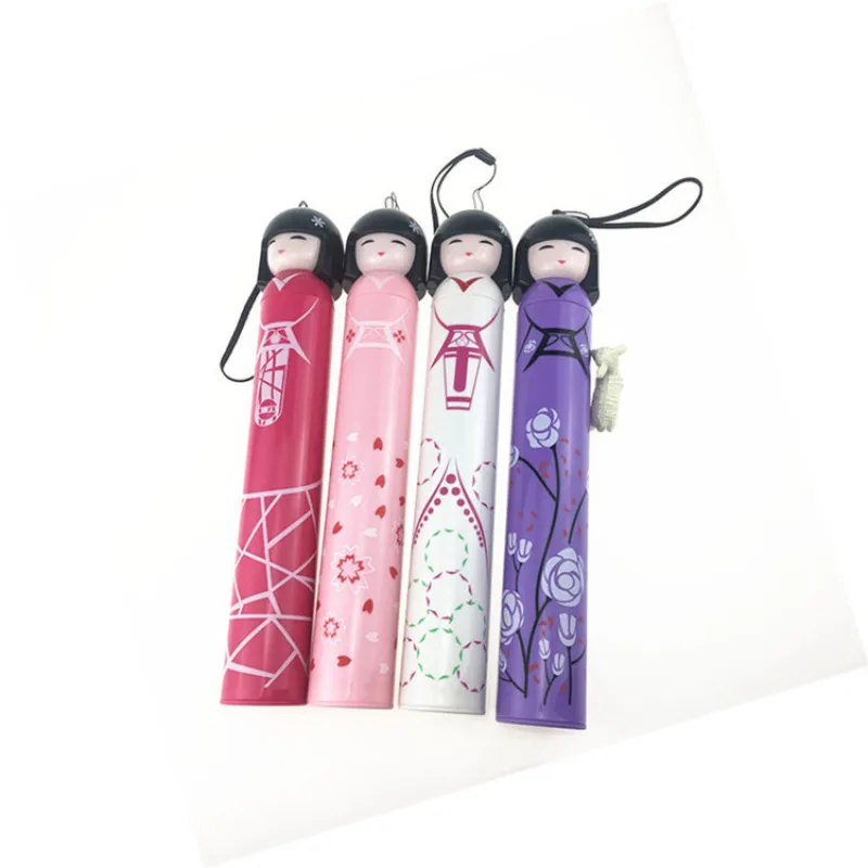 New Sunny and Rainy Umbrella foldding Sun Protection Anti UV Parasol Windproof Japanese girl doll wine bottle pencil | Дом и сад