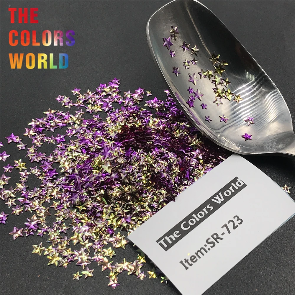 TCT-346 Chameleon 3D Star Stereoscopic Nail Glitter Nail Art Decoration Face Paint Tattoo Tumblers Crafts Festival Accessories