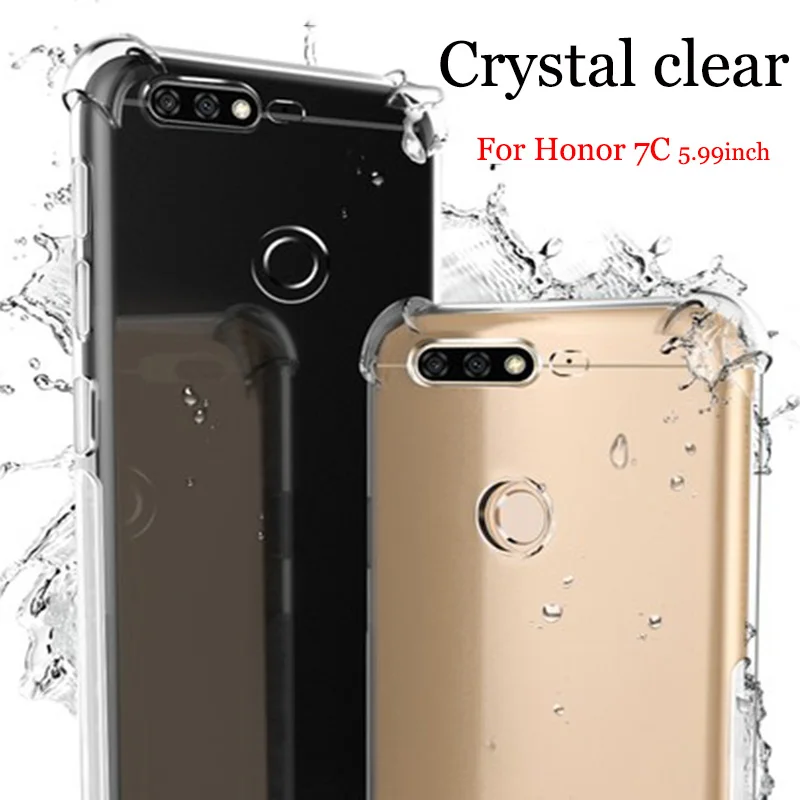 2 шт. прозрачный мягкий чехол для Huawei Honor 7C|Бамперы| |