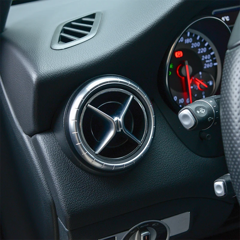 5 шт. Алюминий кондиционер Вентиляционное кольцо Накладка для Mercedes benz CLA GLA класса A180 W176 C117 GLA200- автомобильные аксессуары