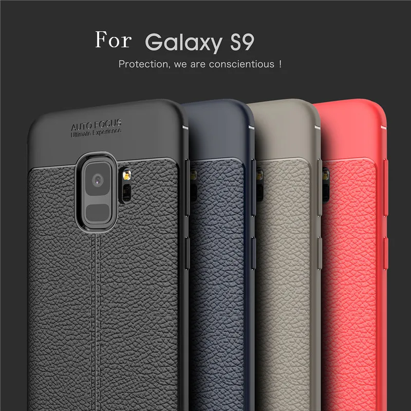 

Чехол HATOLY для Samsung Galaxy S9, мягкий силиконовый чехол личи для Samsung Galaxy S9, задняя крышка для Galaxy S9 G9600