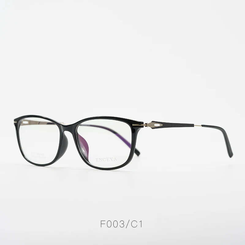 C1 Black TR90, оптические оправы для очков, модные, прозрачные, нулевые очки, компьютерная близорукость, дальнозоркость, очки по рецепту, F003 - Цвет оправы: C1 Black