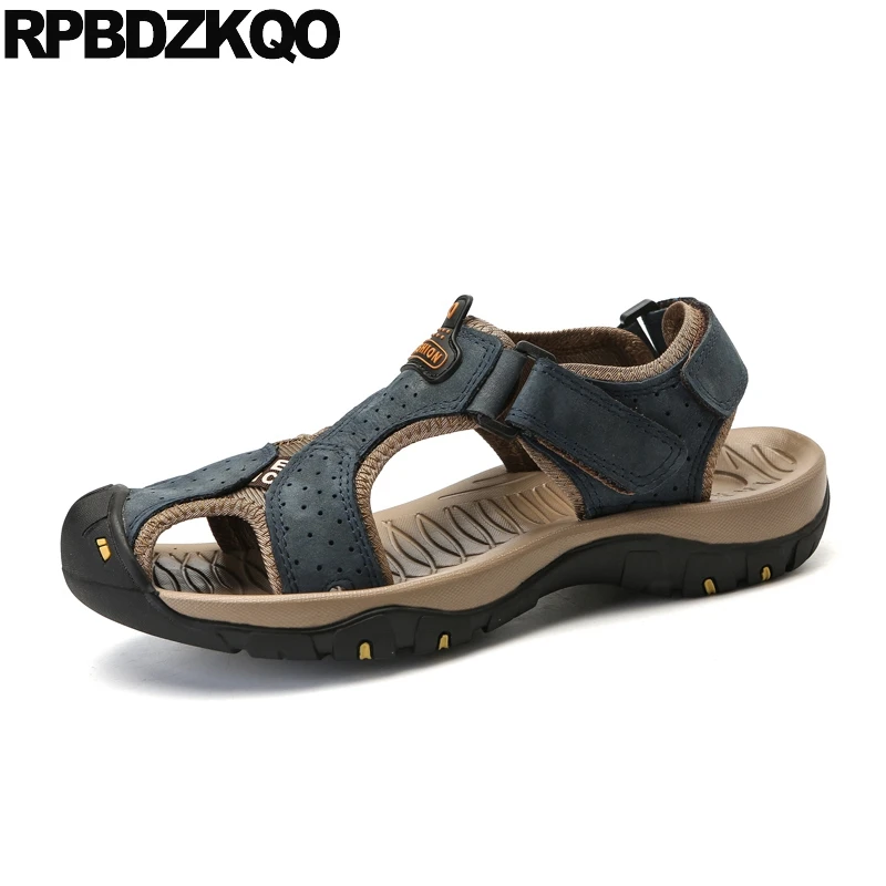 Сандалии мужские водонепроницаемые мягкая обувь на плоской подошве с закрытым