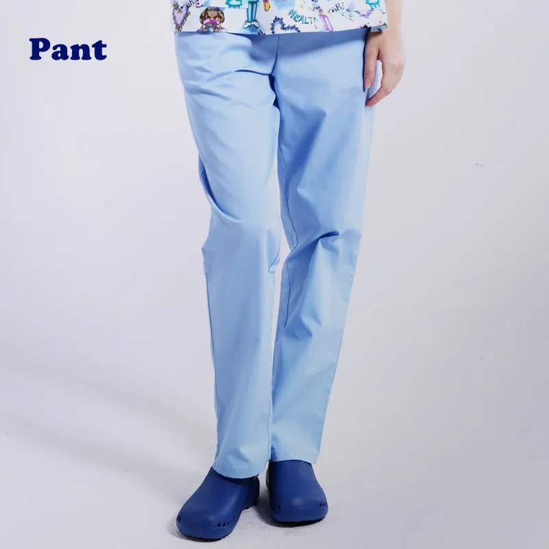 Light Blue(QianLan) ANNO рабочие брюки доктор медсестры униформа низ хлопок больше карманов стоматологическая медицинская скраб брюки Спа Уход скраб брюки - Цвет: Light Blue(QianLan)