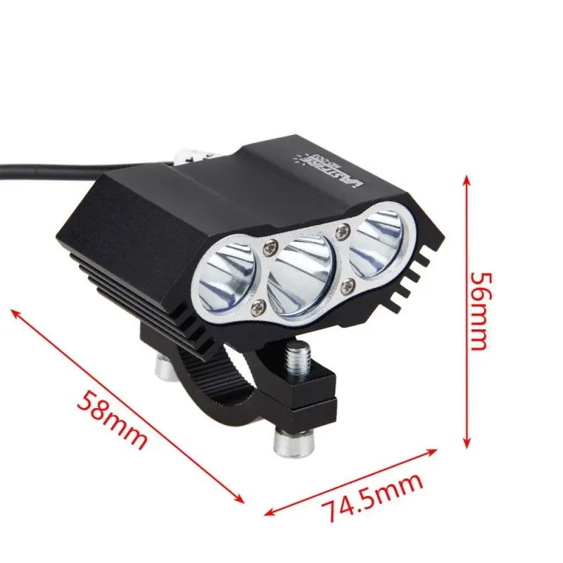 

JX-LCLYL 1pc 30W 3x XM-L T6 LED Motorcycle Spot Light Headlight Fog Driving Lamp