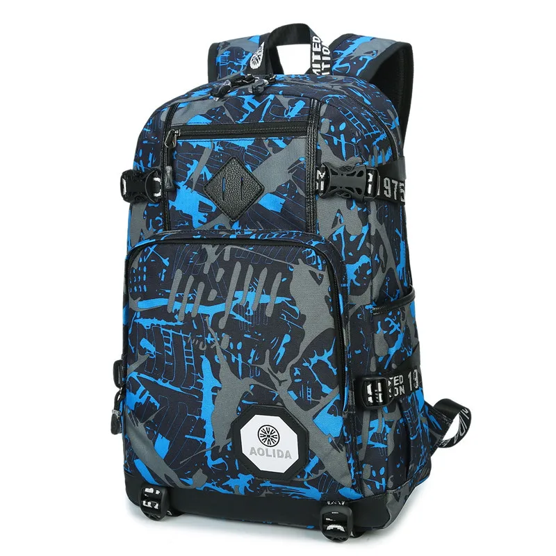2019 New Fashion Men's Backpack Nylon Double Shoulder Boy Girls Travel School Bag Large Capacity Bags Fits for 15.6 Inch Laptop | Багаж и