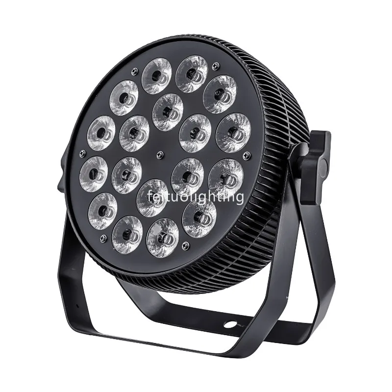 Новые Dmx 18x18 Вт светодиодные par-прожекторы RGBWA+ фиолетовый 6в1 Par Led 18x18 Вт тихий вентилятор охлаждения Led плоский прожектор для дискотеки Dj прожектор для вечеринок