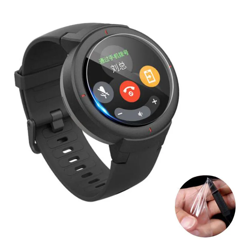 Мягкая прозрачная защитная пленка для смарт-часов Xiaomi Huami AMAZFIT 3 Verge Lite крышка