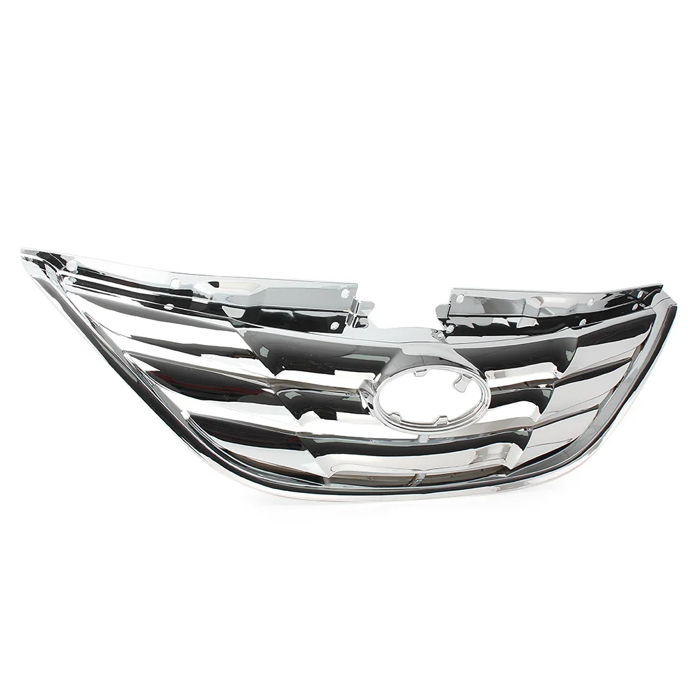 Автомобиль передний верхний гриль горизонтальная решетка подходит hyundai Sonata 2011 2012 2013 Хром