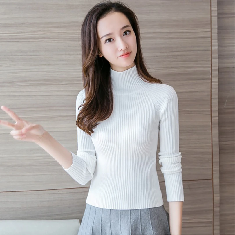 Зимняя модная одежда для женщин водолазка реглан вязаный укороченный топ модный