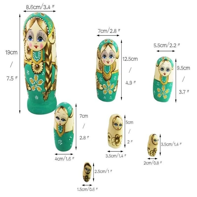 1XSet деревянная матрешка, кукла-матрешка ручной работы, русские куклы, игрушка для детей, для девочек, рождественские подарки, украшение для дома, 6 стилей