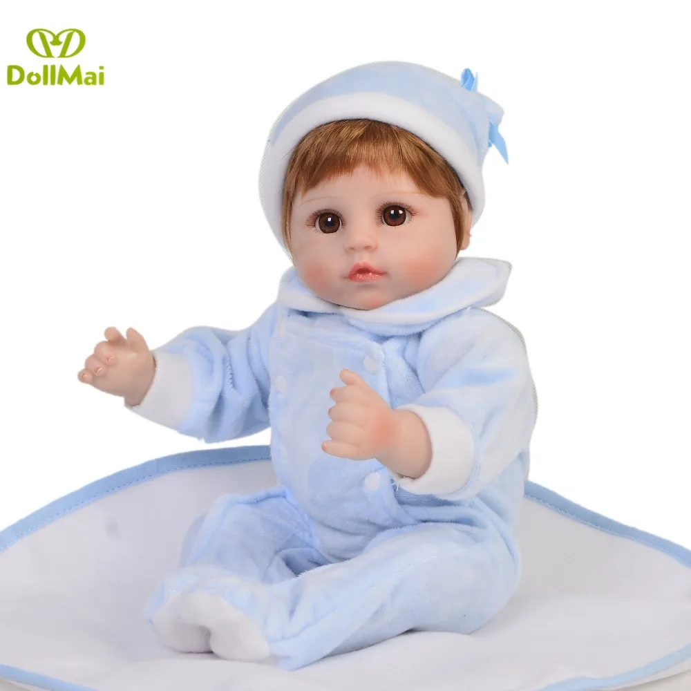 Реалистичная детская кукла-реборн из мягкого силикона 18 дюймов 43 см | Игрушки и