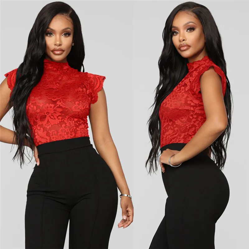 Женский сексуальный кружевной ретро боди без рукавов укороченный комбинезон