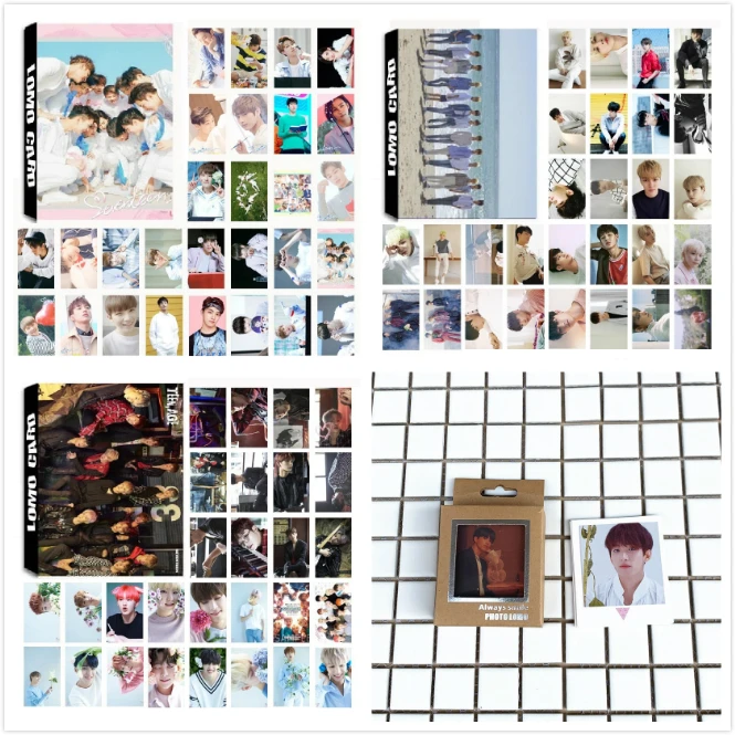 Фотоальбом KPOP Seventeen Team 3 коллекция 30 шт./компл. фотооткрытка с надписью Love HD ПВХ