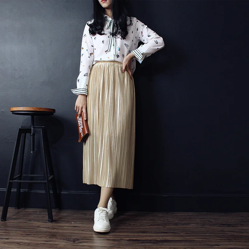 Юбки Из Жемчужного атласа Прозрачная Тонкая красивая гладкая юбка|skirt pearl|skirt