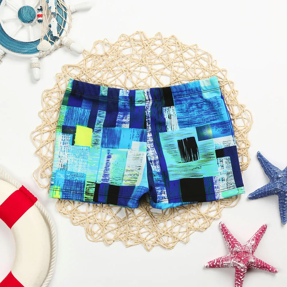 Детский растягивающийся пляжный купальник для маленьких мальчиков плавки шорты