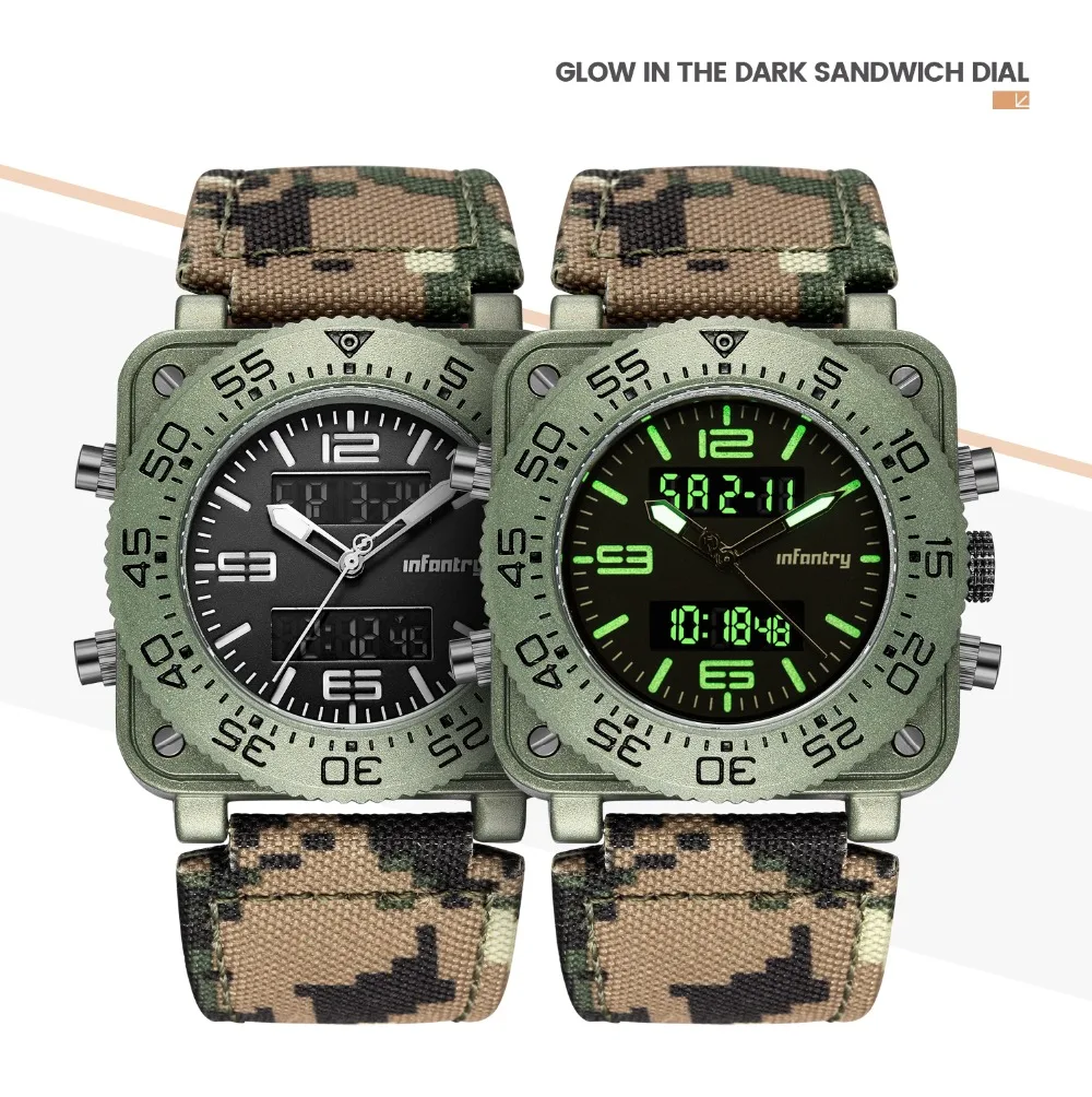 Пехота Военная Униформа часы для мужчин цифровой кварцевые наручные s лучший