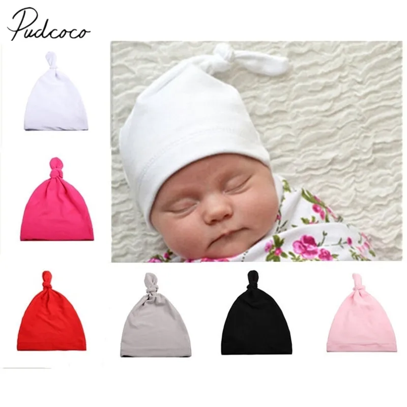 2019 Baby Accessories Hot Knotted Hat Children Fashion With Acute Angle Cap Solid Hats Hospital Soft Caps | Детская одежда и обувь