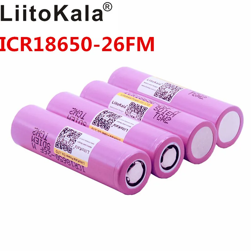 Liitokala ICR18650-26fm 18650 2600 мАч литий-ионный аккумулятор 3,7 в 18650 2500 - Цвет: 4 PCS battery