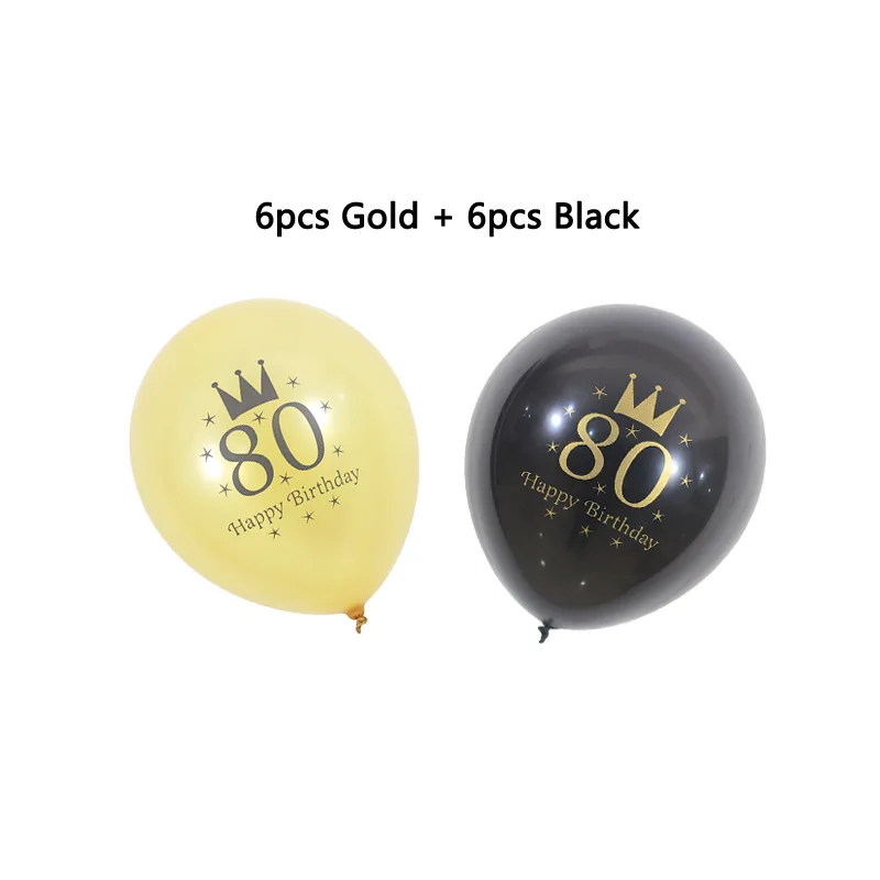 30th шарики ко дню рождения 30/40/50/60/70/80th вечеринка на день рождения украшения плакат "с днем рождения" черного и золотого цвета вечерние цифровой воздушный шарик из фольги в форме - Цвет: G005-16