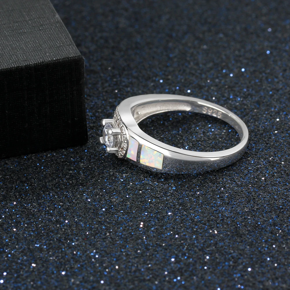 Opal Jewelry 925 Sterling Silver Ring Wedding Accessorise Romantic Style Fashion Gifts For Women ( JewelOra RI102980) | Украшения и