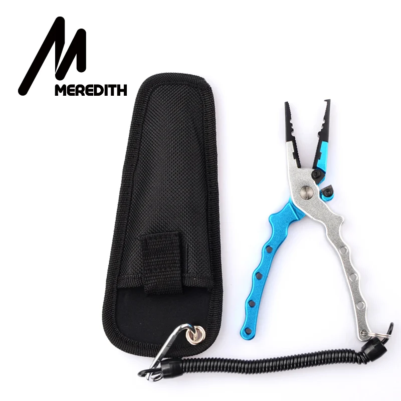B Рыболовные плоскогубцы MEREDITH из алюминиевого сплава, разделительное кольцо, резак, рыболовный держатель, снасти с оболочкой и выдвижным тросом, комбинированный крючок для удаления - Цвет: B