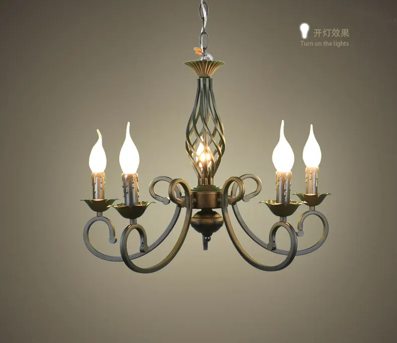 54cm Black Iron industrial lamp creative instrument Chandeliers 3 6 heads candle lights vintage restaurant bar foyer lamps | Лампы и