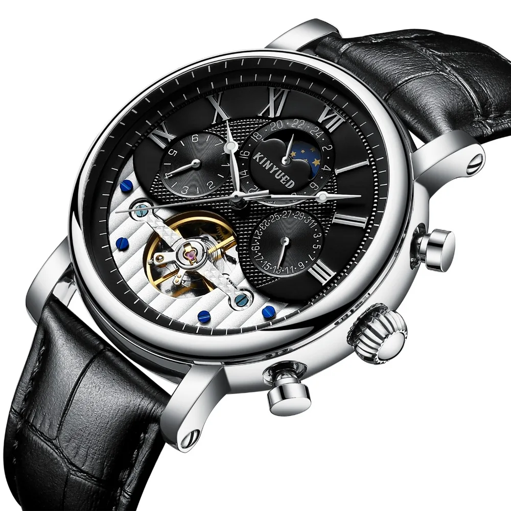 Новинка 2018 мужские полностью автоматические механические часы Tourbillon Роскошные